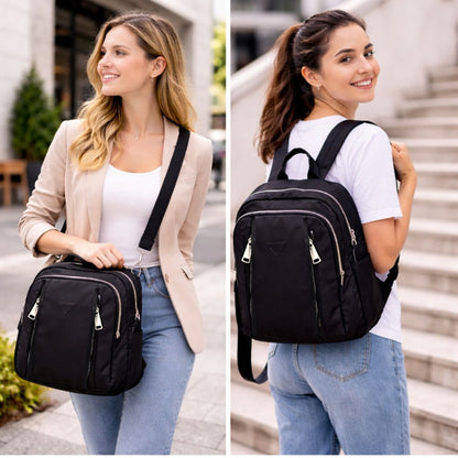 Mochila bolso negro 37 x 27 x 11 cm.