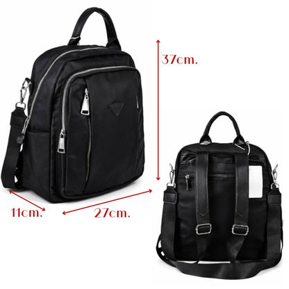Mochila bolso negro 37 x 27 x 11 cm.