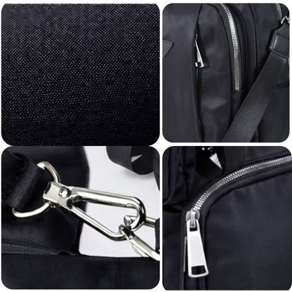 Mochila bolso negro 37 x 27 x 11 cm.