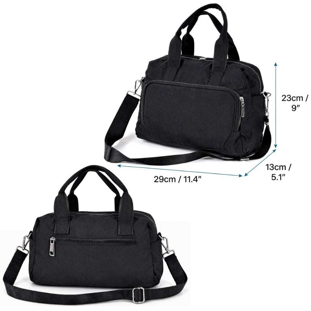 Bolso cartera de mano 23 x 29 x 13cm. Negro