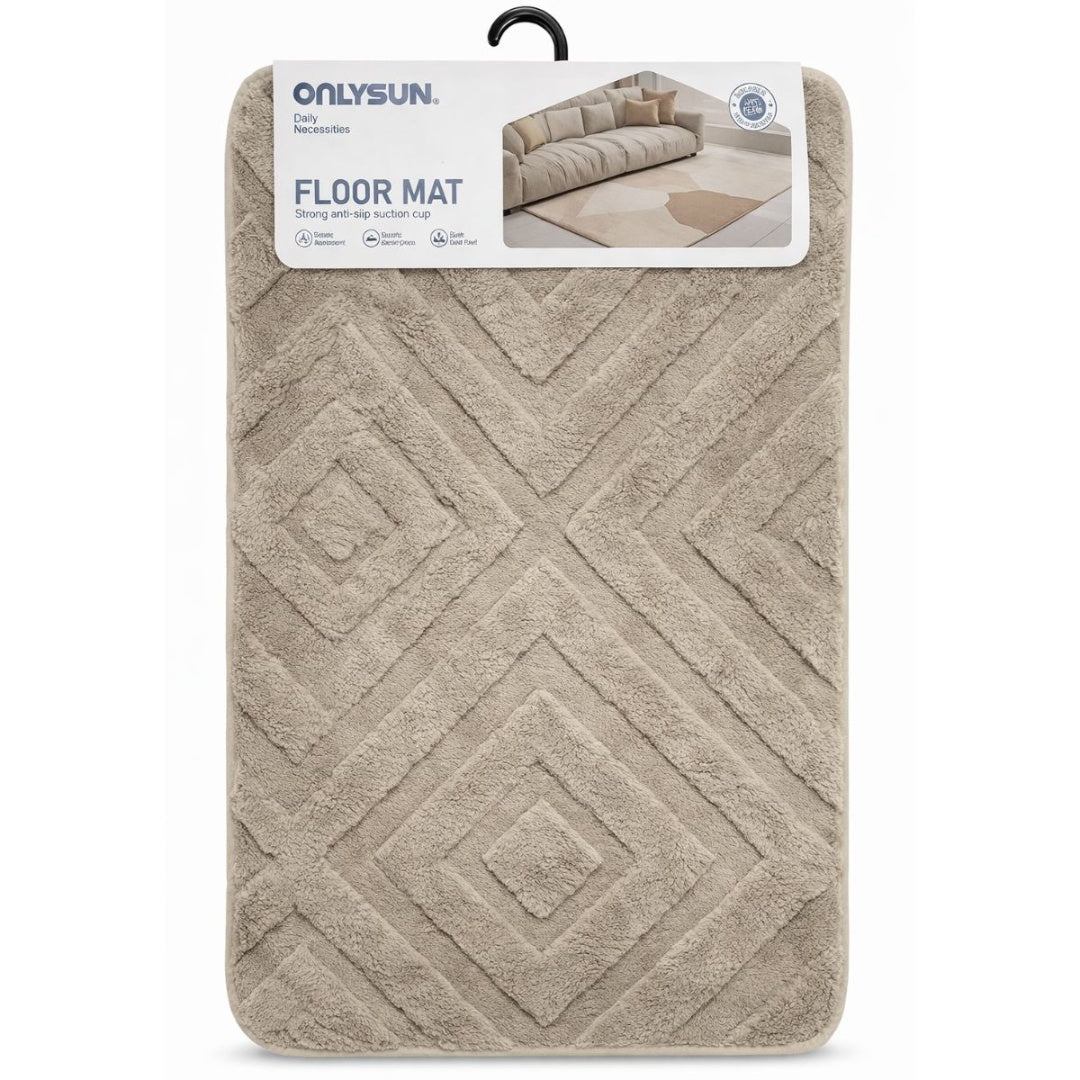 Alfombra de baño mediana 50x80cm. Beige