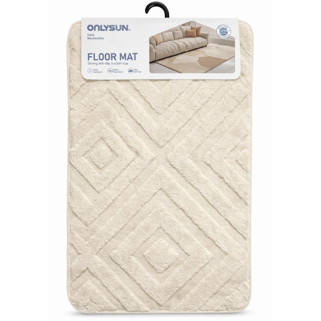Alfombra de baño mediana 50x80cm. Crema