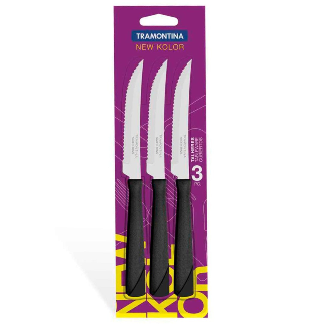 Cuchillos Tramontina 3 pcs. Negro