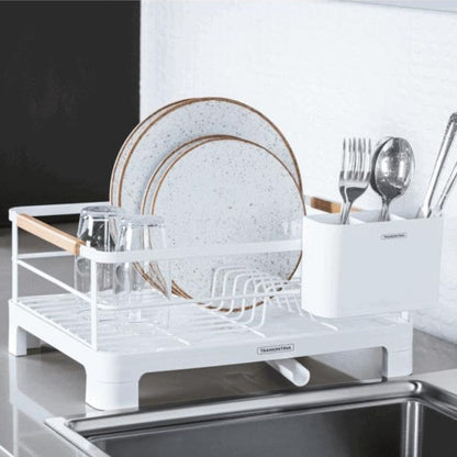Escurridor de platos Tramontina blanco 40.5x37x20cm.