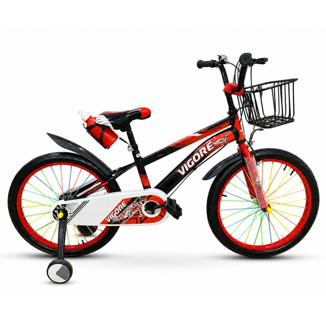 Bicicleta rodado 20" roja con canasto Vigore