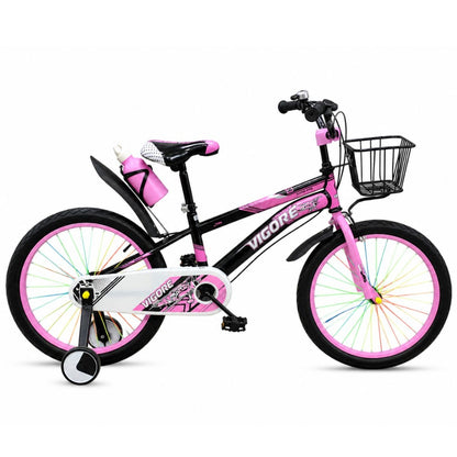Bicicleta rodado 20" rosada con canasto Vigore