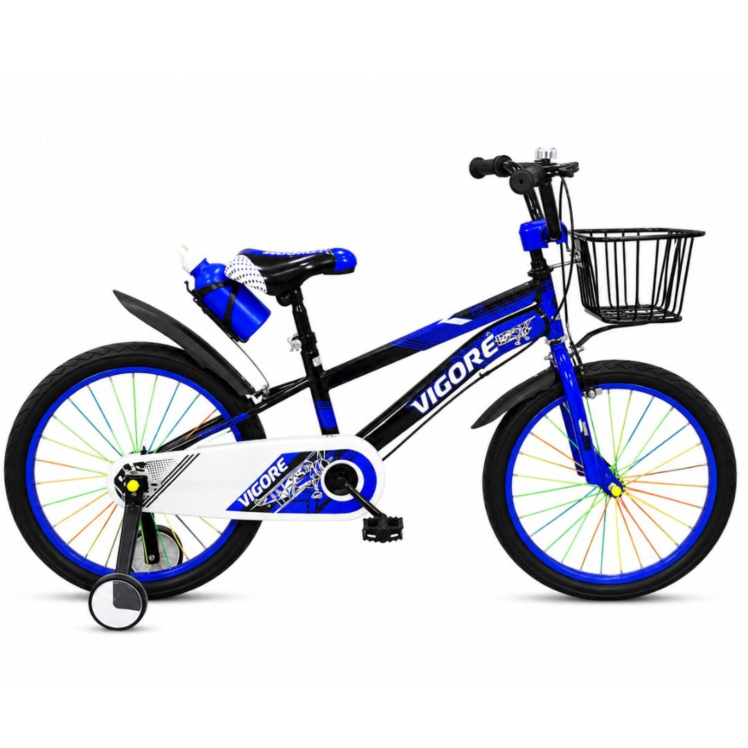 Bicicleta rodado 20" azul con canasto Vigore