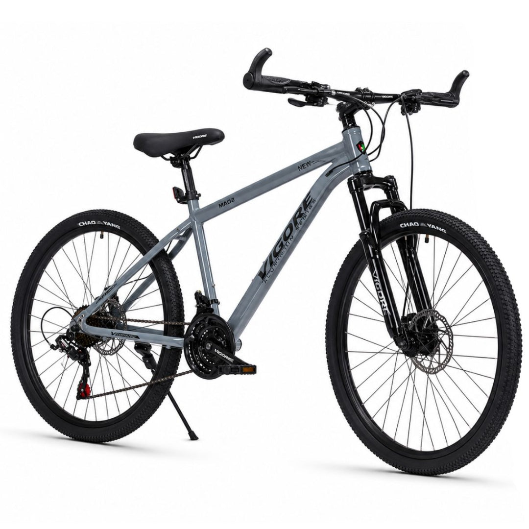 Bicicleta MTB Vigore gris tornasol rodado 26" marco aluminio