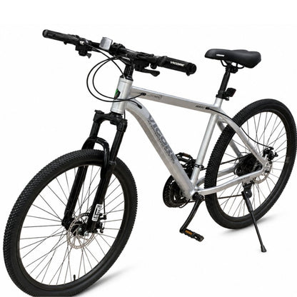 Bicicleta MTB Vigore plateada rodado 26" marco aluminio