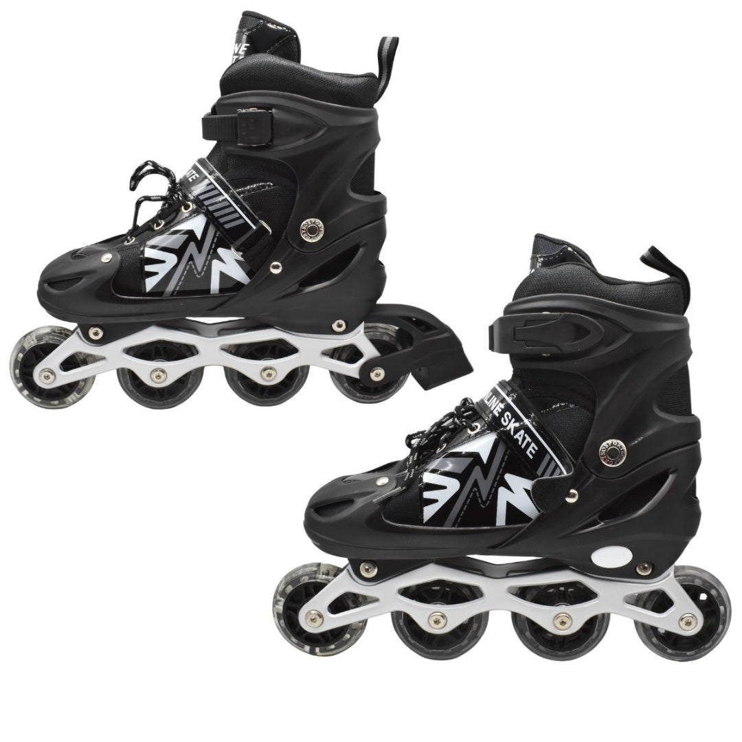 Patines roller ajustables negros 34-38