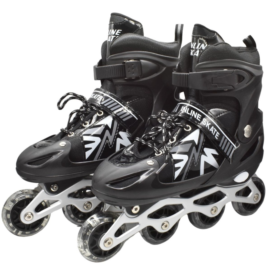 Patines roller ajustables negros 34-38