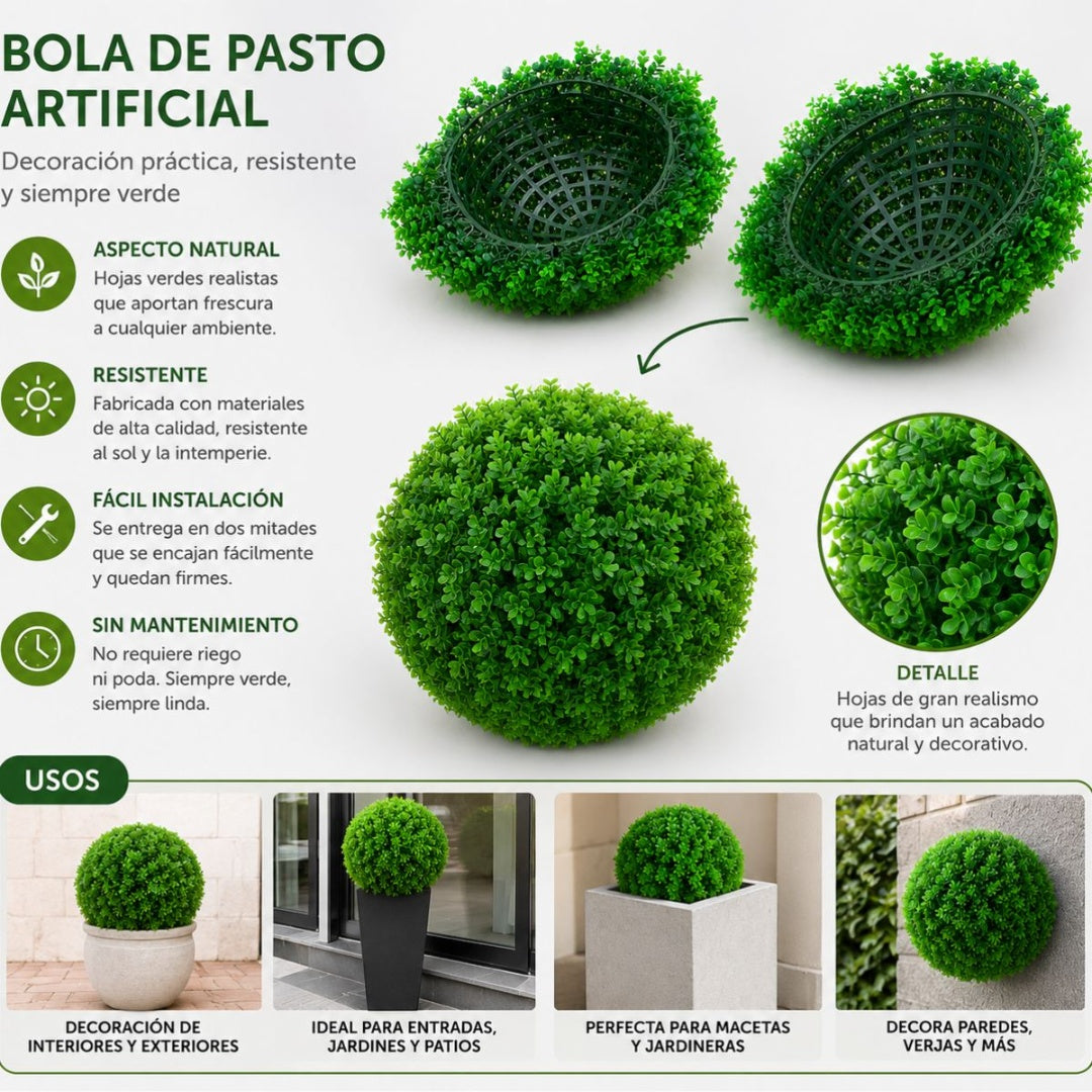 Bola de pasto artificial 30cm.
