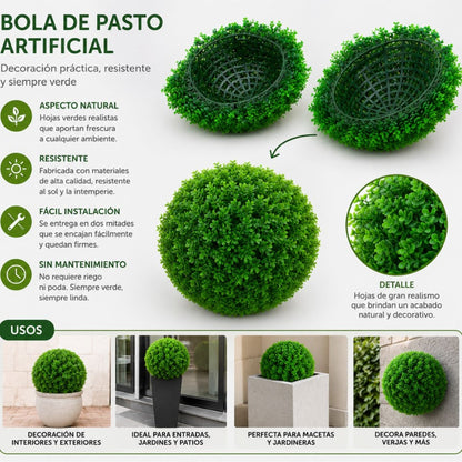 Bola de pasto artificial 35cm.