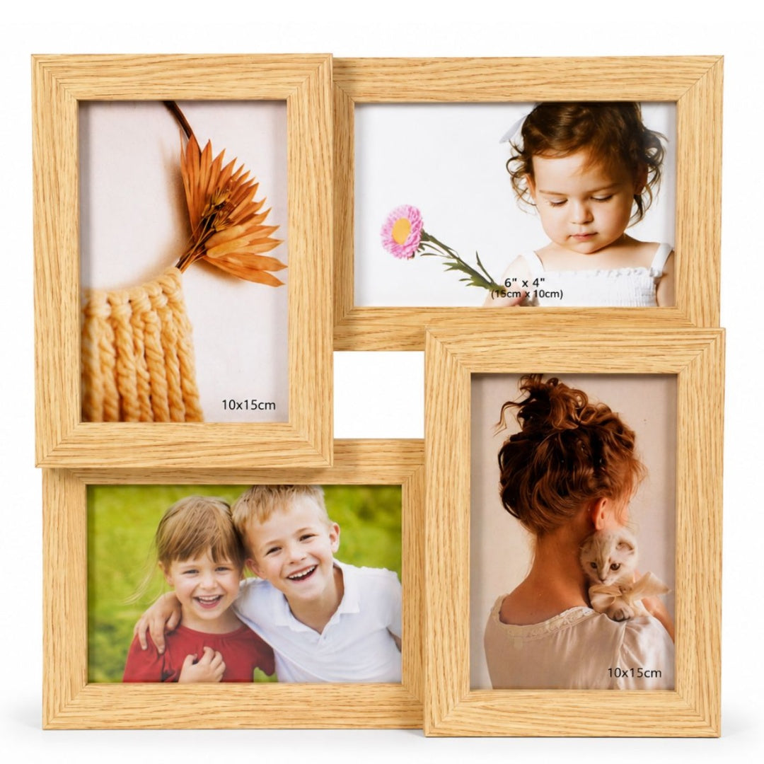 Portarretrato para múltiples fotos madera 29x29cm.