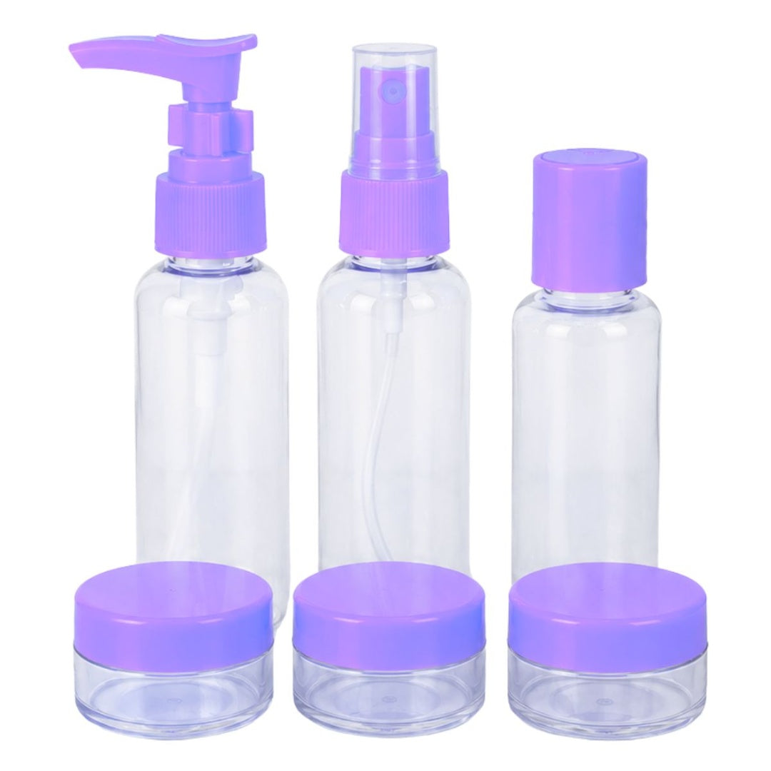Set de 6 recipientes para viajes Lila