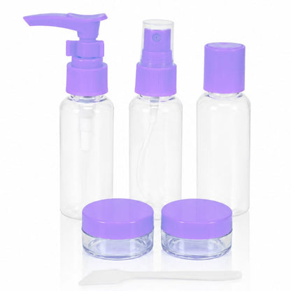 Set de 5 recipientes para viajes Lila