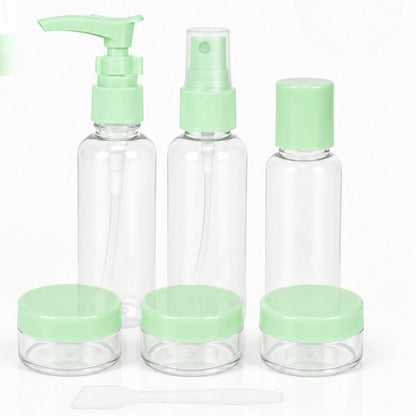 Set de 6 recipientes para viajes Verde
