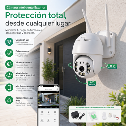 Cámara Smart WiFi IP66 para monitoreo remoto