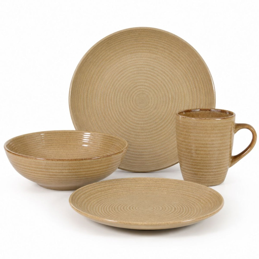 Set de vajilla 16pcs beige