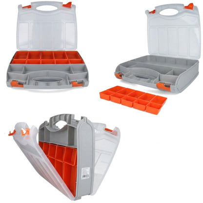 Caja organizadora plástica doble cara 37 x 30 x 8 cm