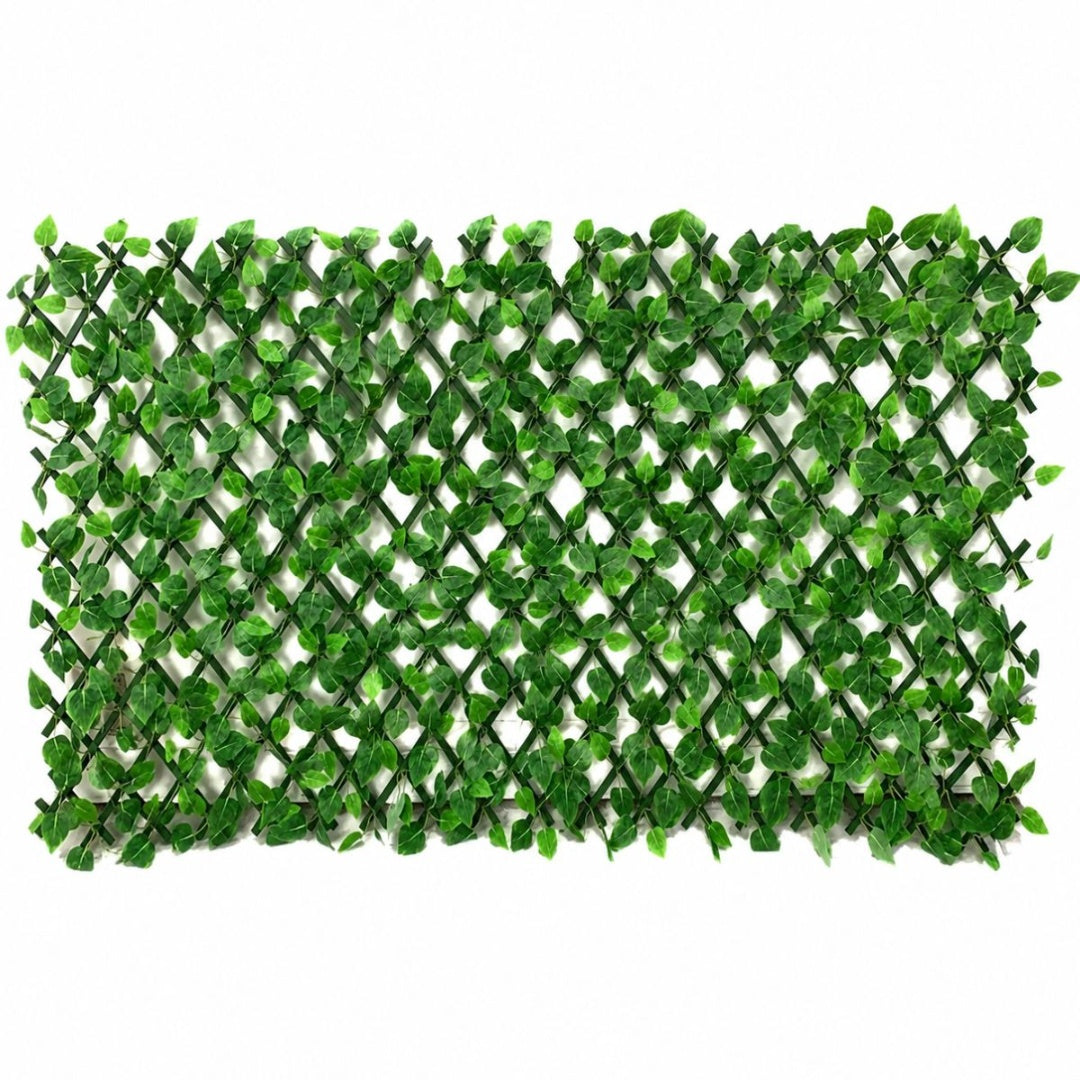 Cerco enredadera extensible con hojas artificiales 2.5mts