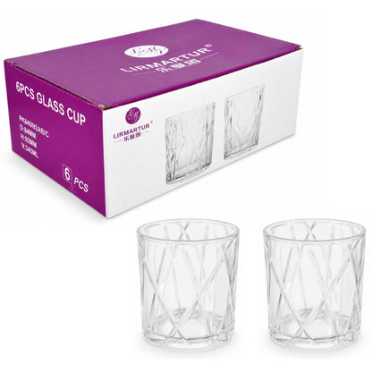 Vaso de vidrio x6 unidades 345ml