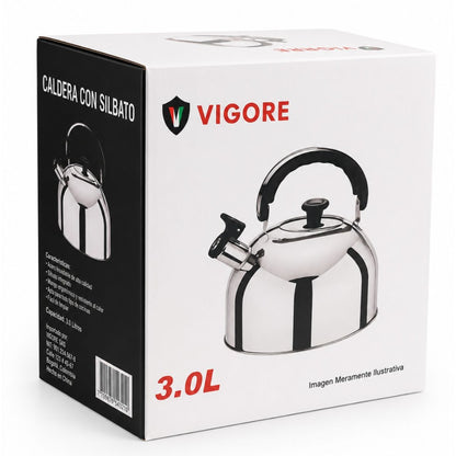 Caldera de acero inoxidable 3L. Vigore