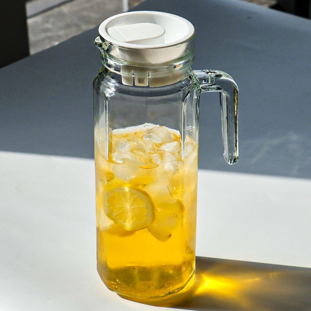 Jarra de vidrio con tapa 1L