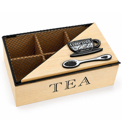 Caja de madera para sobres té 24x16x8cm