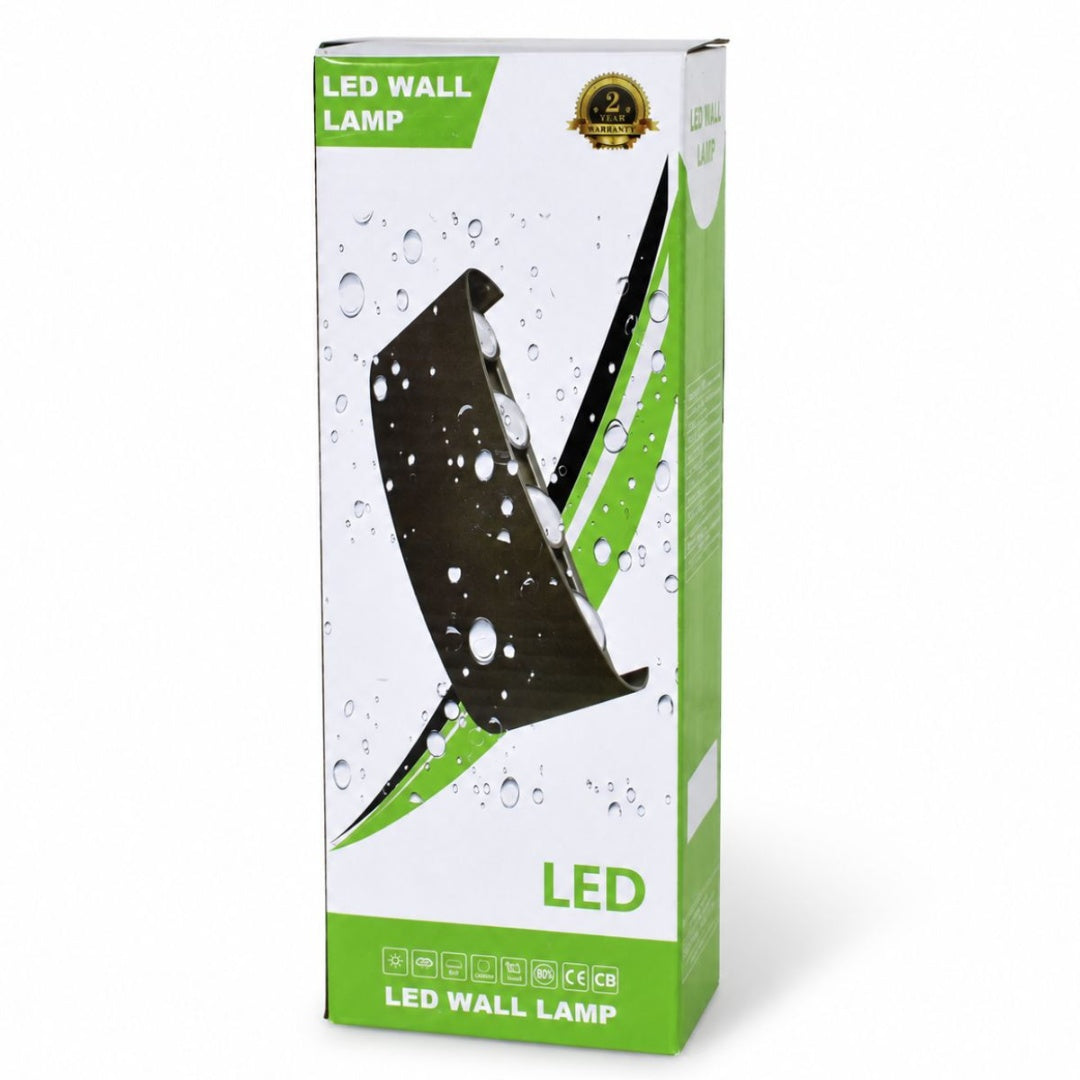 Luz LED cálida de pared aluminio 21x8cm 8W