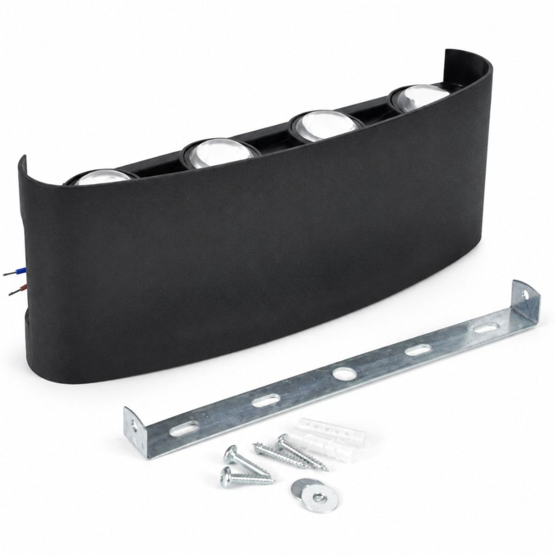 Luz LED cálida de pared plástica 21x8cm 8W