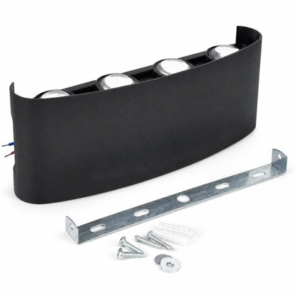 Luz LED cálida de pared plástica 21x8cm 8W