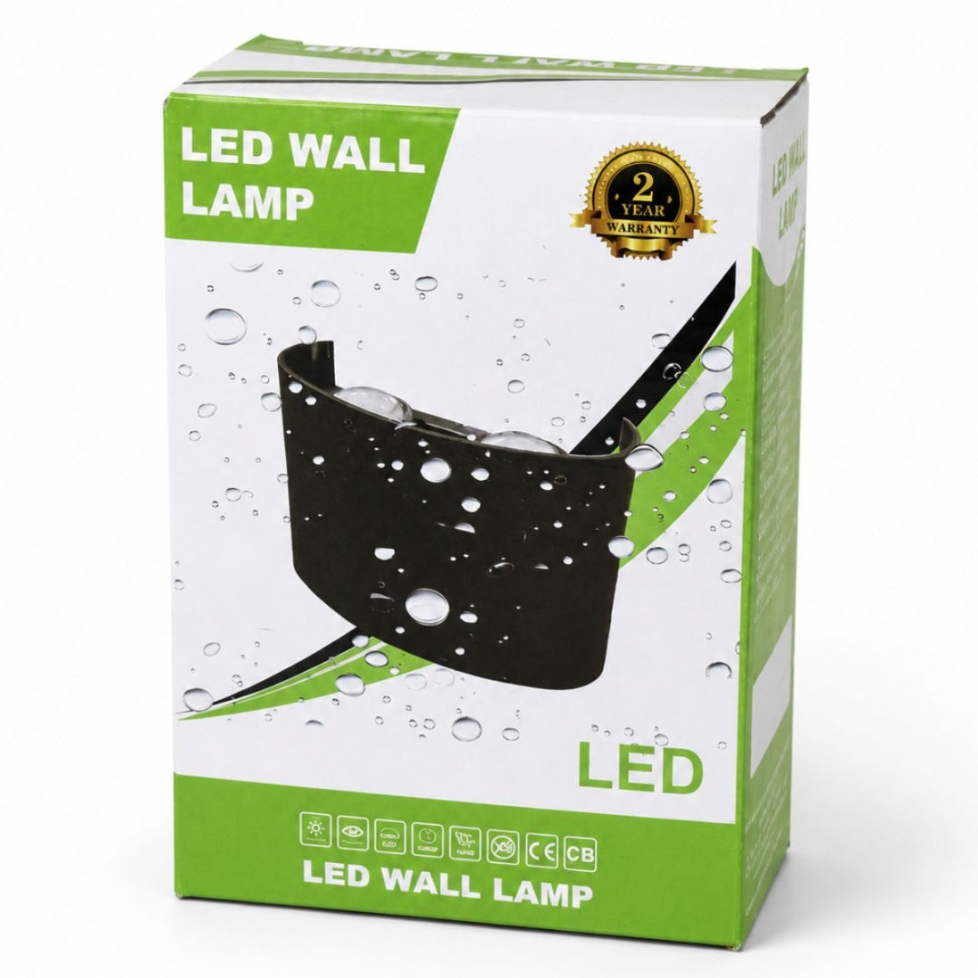 Luz LED cálida de pared aluminio 11x8cm 4W