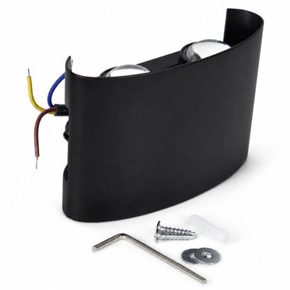 Luz LED cálida de pared aluminio 11x8cm 4W