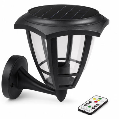 Lámpara de pared solar y eléctrica con control remoto 22x17cm