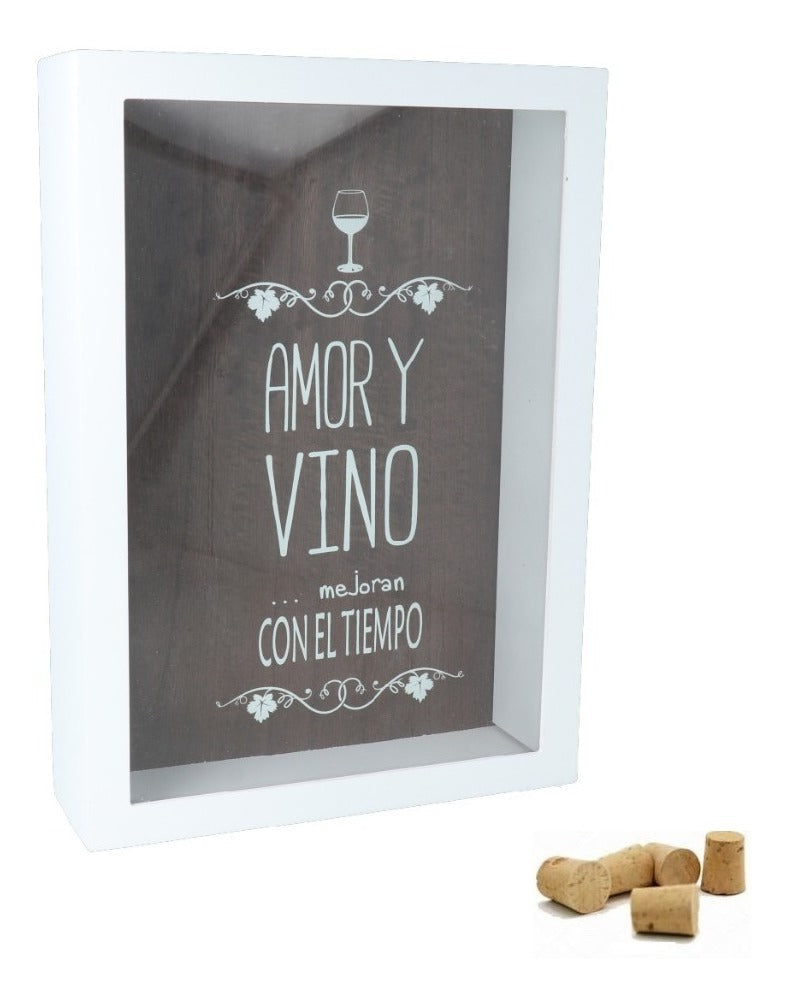 Cuadro guarda corchos 34x24x7cm