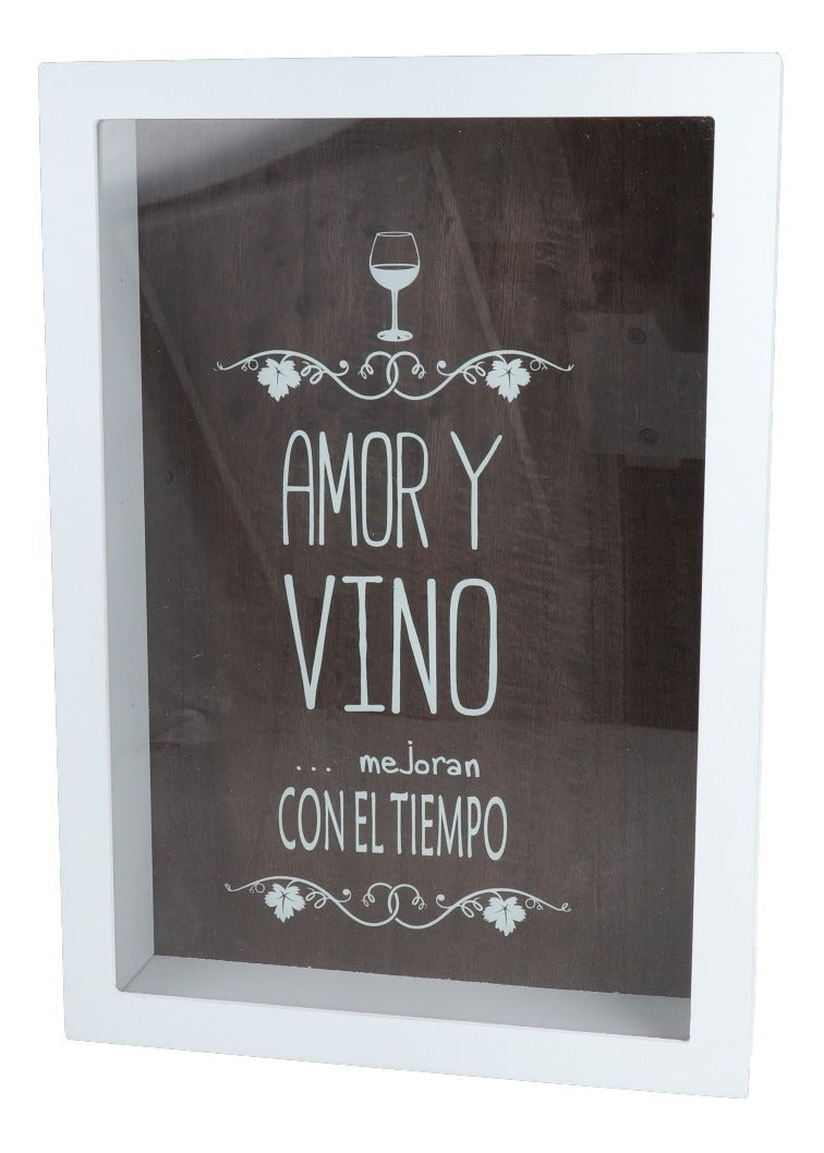 Cuadro guarda corchos 34x24x7cm