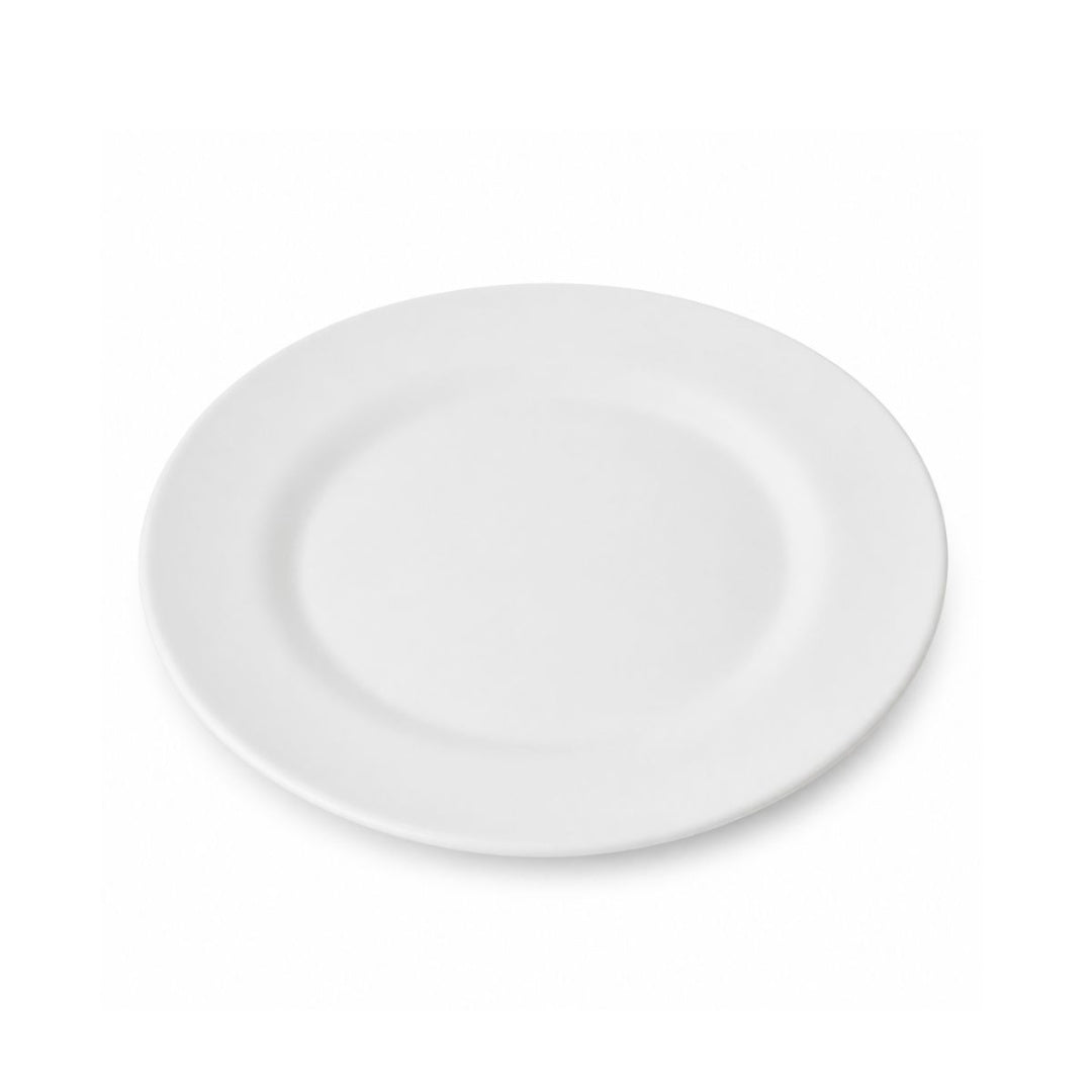 Plato llano blanco de melamina. 18cm