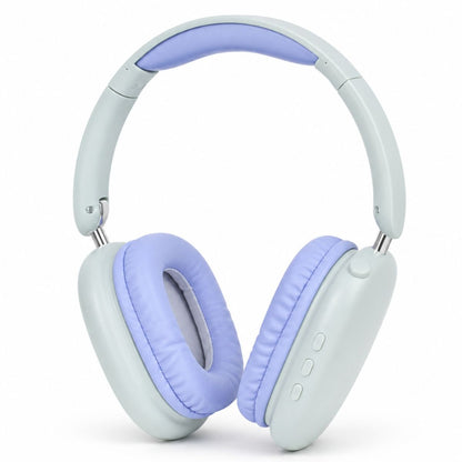 Auriculares bluetooth inalámbricos plegables celeste