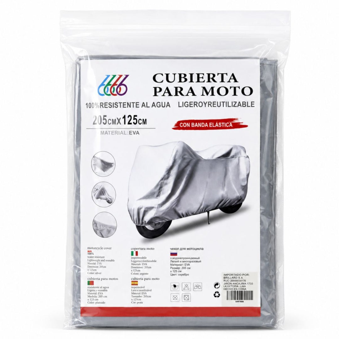 Cubierta impermeable para motos 205 x 125 cm