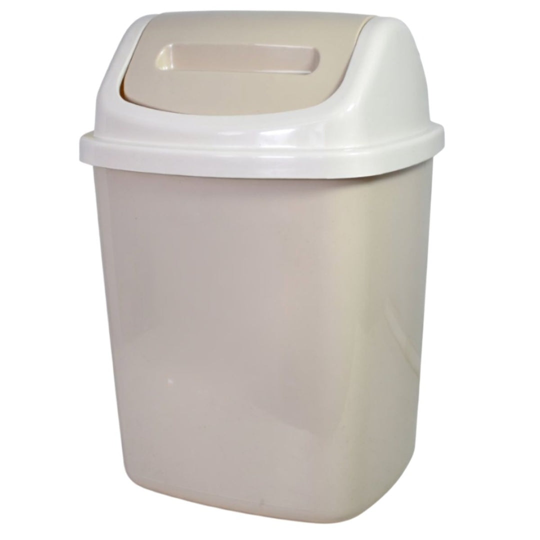 Papelera plástica beige 8L