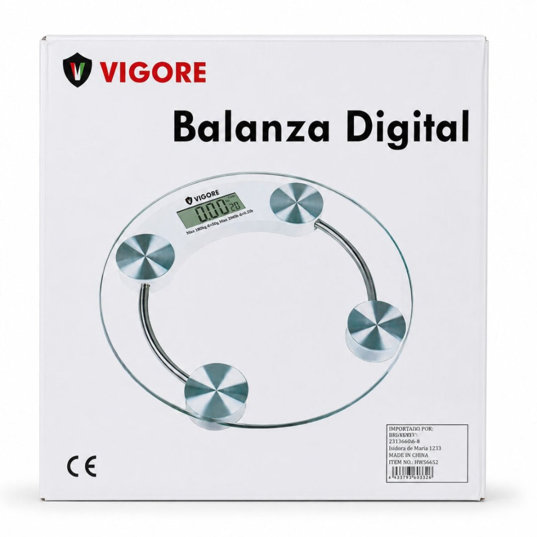 Balanza de vidrio Vigore 180KG