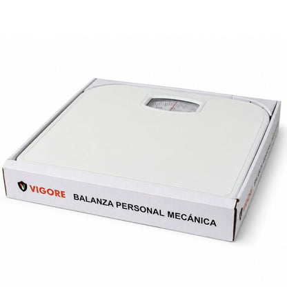 Balanza mecánica de baño Vigore 130kg. Blanco