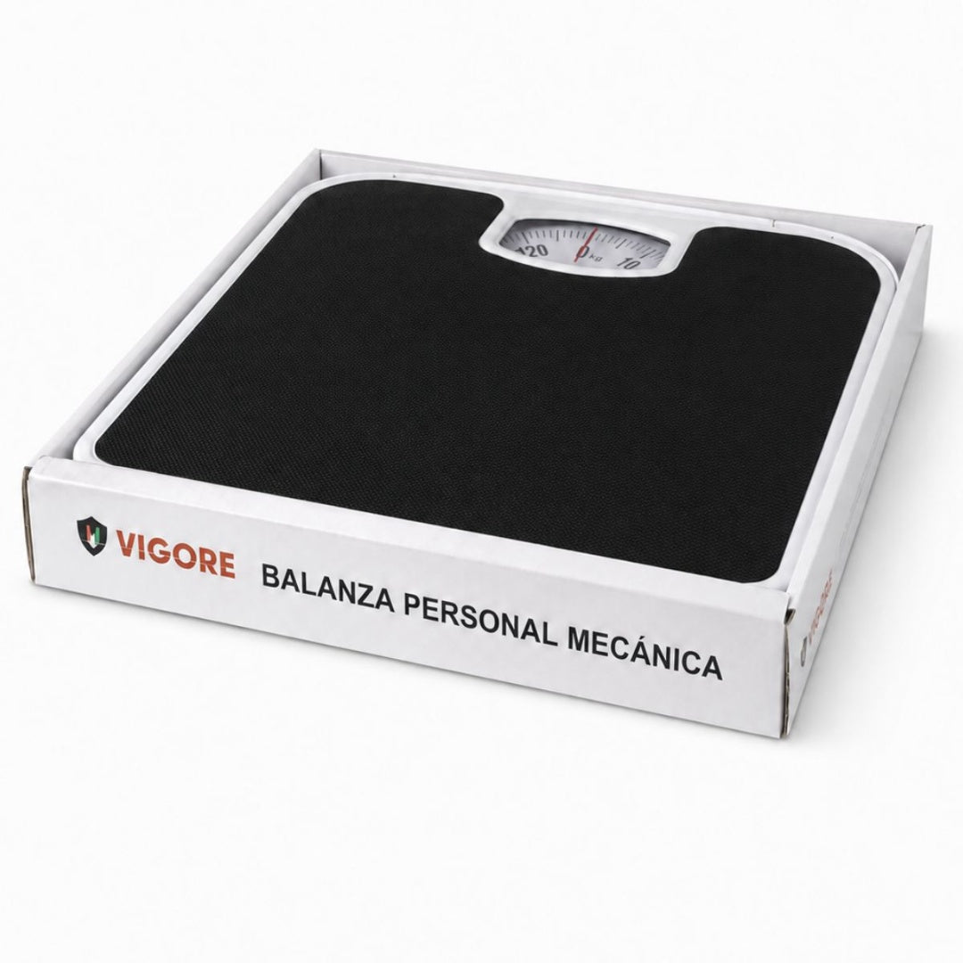 Balanza mecánica de baño Vigore 130kg. Negro