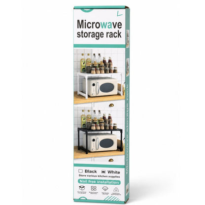 Organizador estante blanco para microondas
