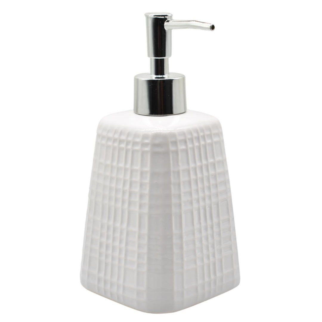 Dispensador de cerámica blanco para jabón líquido 450ml