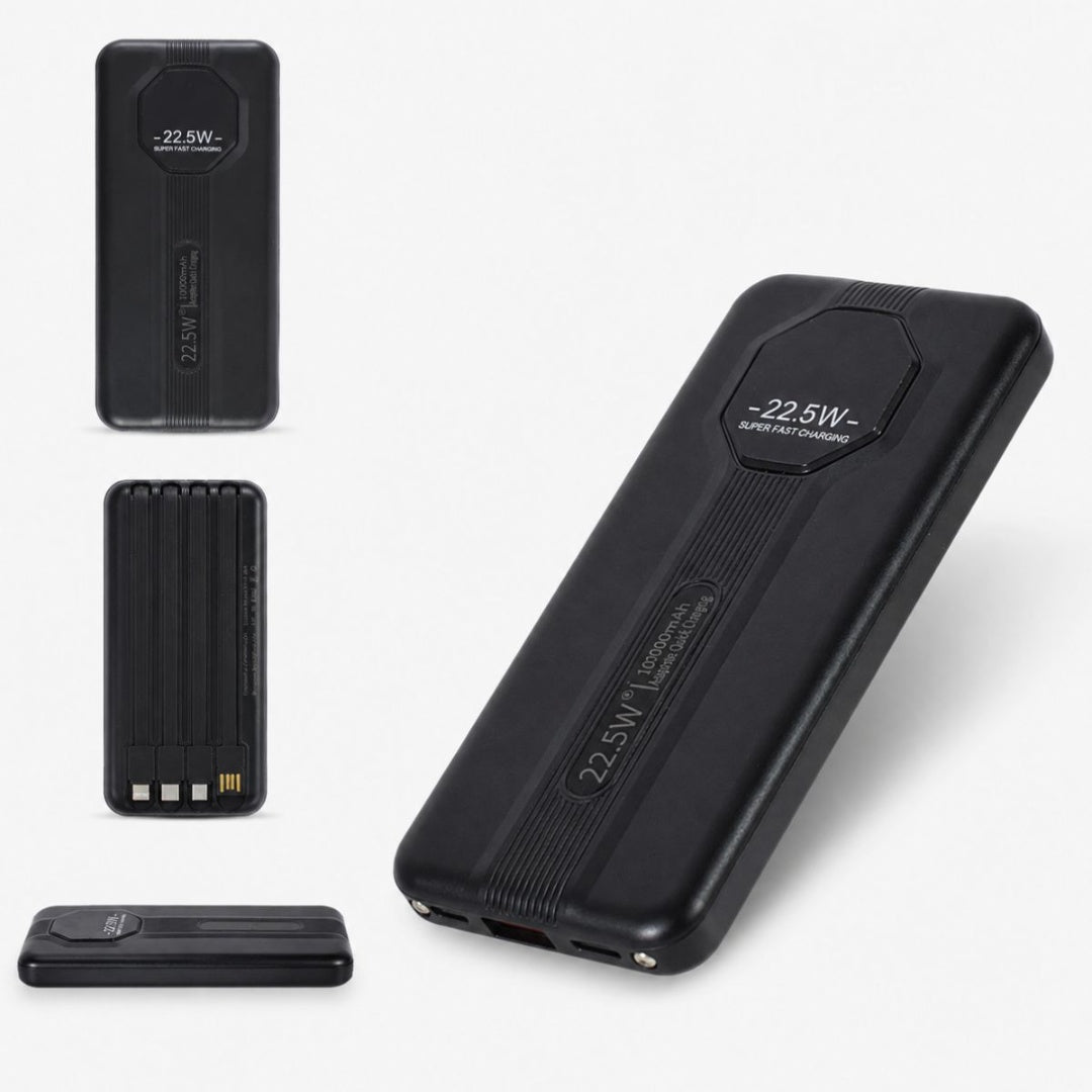 Power Bank 10000 mAh con cables integrados 22.5W