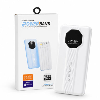 Power Bank 10000 mAh con cables integrados 22.5W