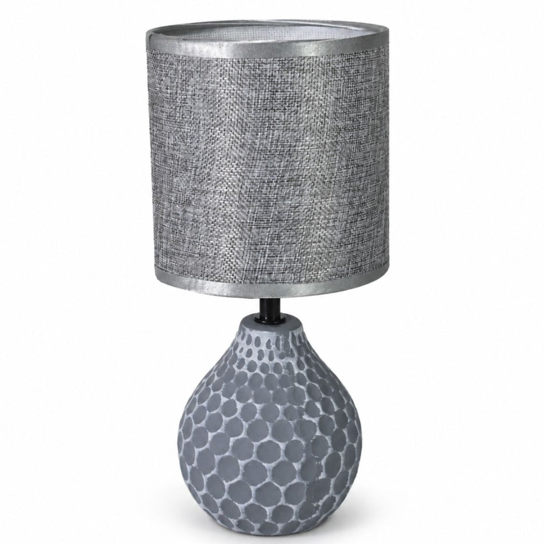 Lámpara de cerámica gris 26cm.