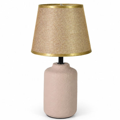 Lámpara de cerámica beige 33cm.
